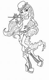 Monster High Coloring Pages Noir Catty Getcolorings sketch template