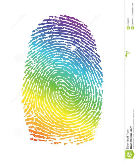 Rainbow Pride Thumbprint Fingerprint Stock Illustration Illustration