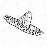Sombrero Hat Mexican Vector Drawing Traditional Background Transparent Getdrawings Brimmed Wide Similar sketch template