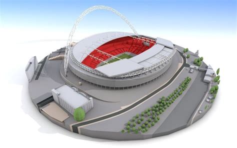 wembley stadium london 3d model obj 3ds fbx c4d