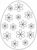 Easter Coloring Egg Flowers Pages Simple Printable Eggs Color Print Book Supercoloring Drawing Puzzle Categories sketch template