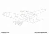 A380 Airbus Coloring Template Pages sketch template