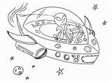 Alien Coloring Pages Kids Space Printable sketch template