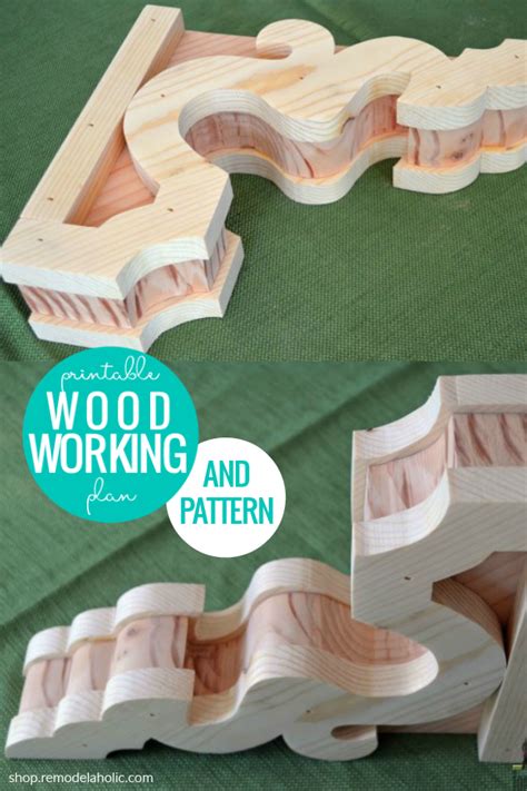 diy wood corbel woodworking plan pattern remodelaholic