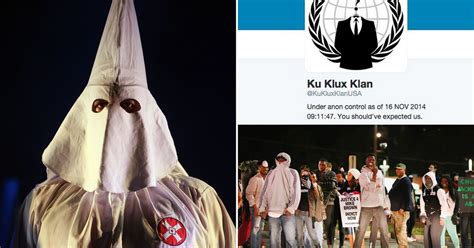 hacker group anonymous take over ku klux klan twitter accounts