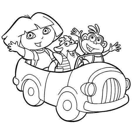 dora  explorer coloring pages minister coloring