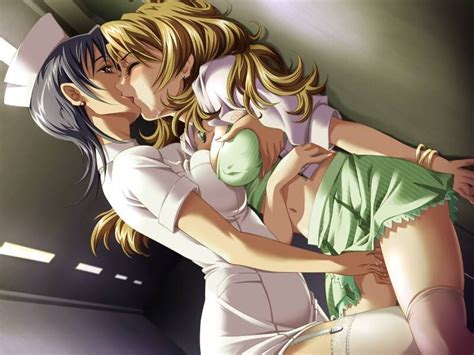 Breasts Thighhighs Skirt Long Hair 2girls Short Hair Yuri