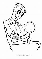 Vater Baby Ausmalbild Ausmalen Mutter Menschen Ausdrucken sketch template