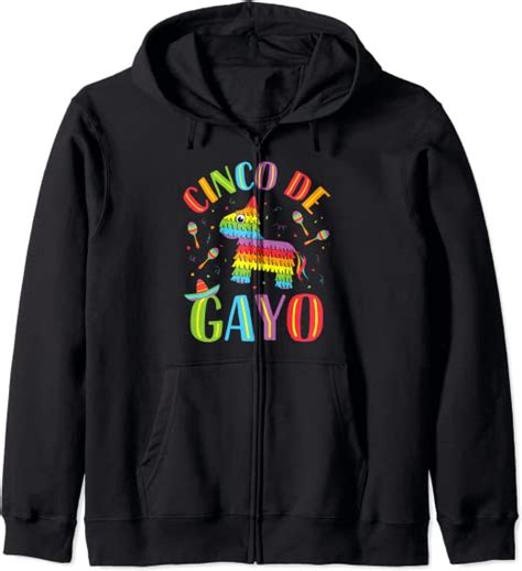 Cinco De Gayo Cinco De Mayo Gay Pride Lgbt Zip Hoodie Clothing