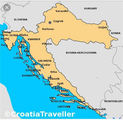 map  croatia offline map  detailed map  croatia