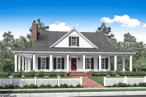 bed country house plan  full wraparound porch hz architectural designs house plans