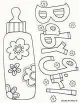 Manger Doodle Alley Pacifier Babygirl Getcolorings Barn sketch template