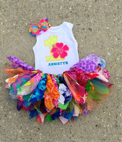 luau outfit hawaiian birthday outfit personalized shabby
