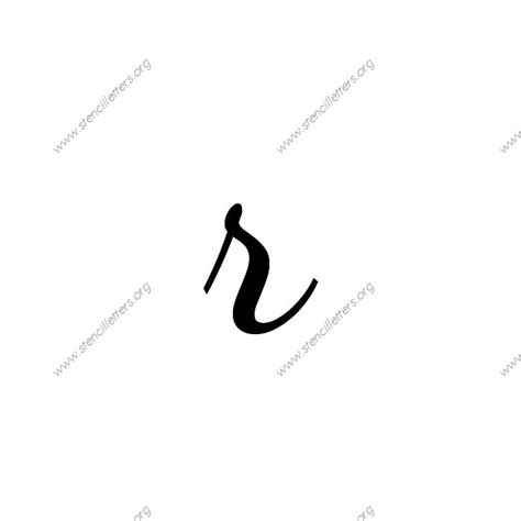 cursive script uppercase lowercase letter stencils