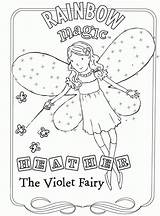 Coloring Pages Magic Rainbow Colouring Fairy Fairies Blue Color Printable Print Kids Books Popular Related sketch template