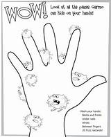 Coloring Hand Washing Pages Handwashing Kids Preschoolers Germs Activities Germophobe Hands Preschool Worksheets Health Printables Higiene Hygiene Germenes Result Niños sketch template