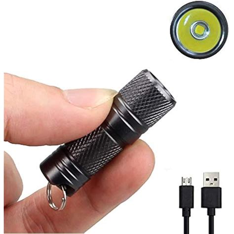 mini led flashlight rechargeable  lumen keychain waterproof tiny pocket light ebay