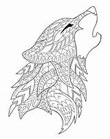 Wolf Coloring Pages Howling Printable Getcolorings Color sketch template