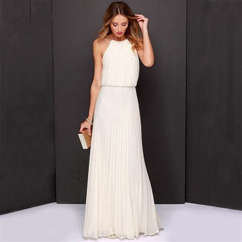 women halter maxi dress 2018 sexy white boho long dress elegant party