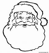 Santa Face Claus Coloring Printable Pages Christmas Print Template Color Kids Colouring Adults Colour Santas Book Faces Sheets Templates Drawing sketch template