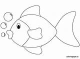 Fish Coloring Pages Template Sheet Drawing Patterns Outline Printable Color Colouring Cartoon Sheets Trout Hook Summer Fishing Peixe Fisherman Cut sketch template