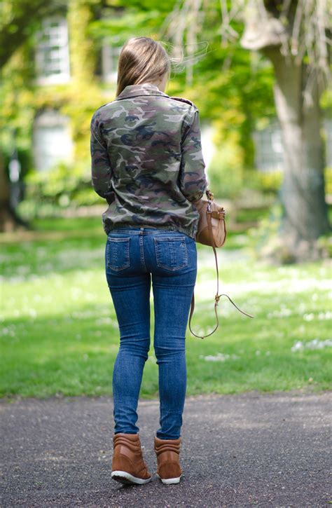 rag and bone skinny jeans with topshop camo jacket raindrops of sapphire