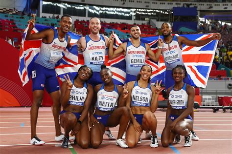 great britain women  silver   xm relay  world athletics championships