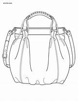 Handbag Sketch Sketches Bag Purse Fashion Drawing Coroflot Illustration Handbags Drawings Bags Honeycutt Kim Purses Flat Flats Costume Accessory Concept sketch template