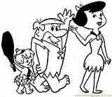 Coloring Flintstones Pages Printable Cartoons Color sketch template