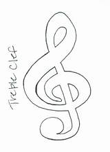 Coloring Treble Clef Music Note Getdrawings sketch template