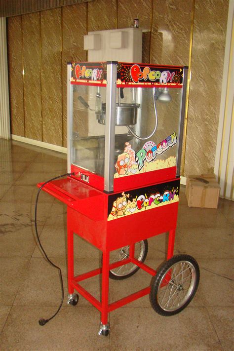 popcorn machine mobile pop corn maker red  cart popcorn
