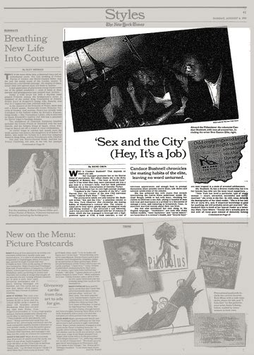 Sex And The City Hey It S A Job The New York Times