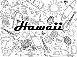 Hawaii sketch template