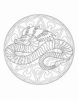 Mandala Dragon Coloring Pages Mandalas Print Waffle Color Adults Year Printable Chinese Waffles Difficult If Adult Animals Getcolorings Colouring Allow sketch template