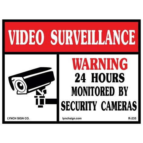 security camera   sign printable