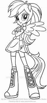Equestria Dash Rainbow Pony Little Girl Girls Drawing Coloring Pages Värityskuvat Print Paintingvalley Getcolorings Color Collection Printable Suunnittelu sketch template