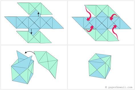 modular origami cube box