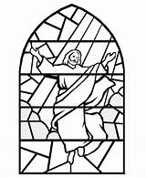 Coloring Pages Christmas Stained Glass Religious Bible Jesus Easter Printable Window Children Christian Kids Sheets Patterns Colouring Clipart Template Church sketch template