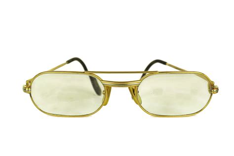 Vintage Cartier Glasses French Designer Gold Eyeglasses Frames In Must