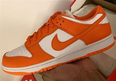 nike dunk   orange white sneakernewscom