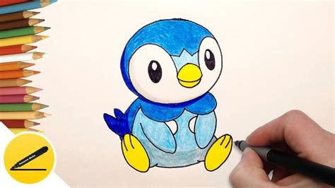 draw piplup step  step pokemon  youtube drawing