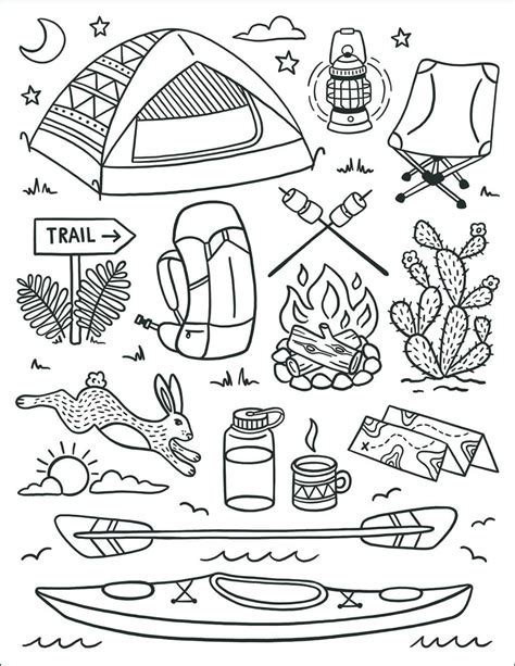 camping coloring pages  camping coloring pages kids colorear tent