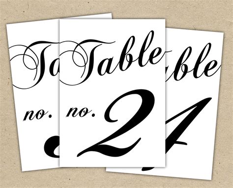 images  printable wedding table number templates wedding