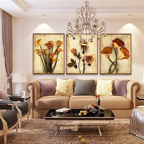 frameless canvas art oil painting flower painting design home decor