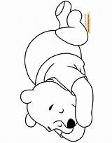 Pooh Winnie Coloring Pages Napping Funstuff Disneyclips sketch template