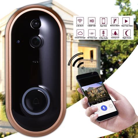 smart wifi doorbell ring pir motion detection wireless door bell camera  apartments visitor