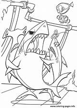 Nemo Finding Coloring Sharks Three Pages Printable Book sketch template