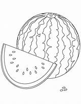 Watermelon Coloring Pages Kids sketch template