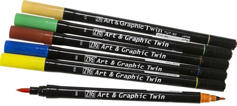 zig art graphic twin tip markers pkg vivid  ebay