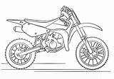 Honda Dirt Bike Coloring Pages Motorbike Drawing sketch template